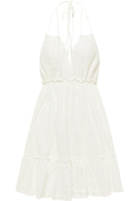 B-WARE IZIA DAMEN KLEID GR.L FARBE WEISS