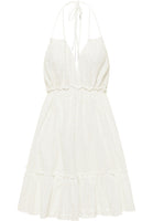 B-WARE IZIA DAMEN KLEID GR.L FARBE WEISS