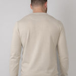 B-WARE PETROL INDUSTRIES HERREN PULLOVER Gr.S FARBE ANTIQUE WHITE MELEE