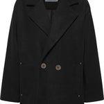 B-WARE DREIMASTER VINTAGE DAMEN ÜBERGANGSMANTEL Gr. M Farbe Schwarz