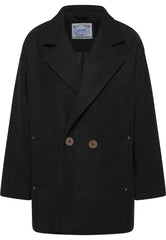 B-WARE DREIMASTER VINTAGE DAMEN ÜBERGANGSMANTEL Gr. M Farbe Schwarz