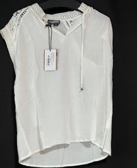 B-WARE DREIMASTER VINTAGE DAMEN BLUSE Gr.XL Farbe Wollweiss
