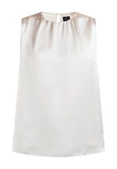 B-WARE DreiMaster Klassik Damen Kurzarmbluse Gr.S Farbe Hellbeige