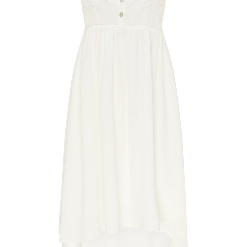 B-WARE DREIMASTER VINTAGE DAMEN SOMMERKLEID Gr.L Farbe Wollweiss