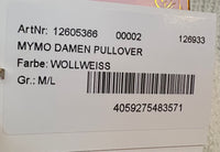 B-WARE MYMO DAMEN PULLOVER Gr.M/L Farbe Wollweiss