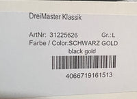 B-WARE DREIMASTER KLASSIK DAMEN LANGARMBLUSE Gr. L Farbe Schwarz Gold