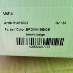 B-WARE USHA DAMEN SCHUHE Gr. 36 Farbe Brown Beige