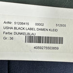 B-WARE USHA BLACK LABEL DAMEN KLEID Gr. 36 Farbe Dunkelblau