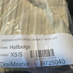 B-WARE DREIMASTER KLASSIK DAMEN STRICK Langarmkleid midi GR.XS/S FARBE HELLBEIGE