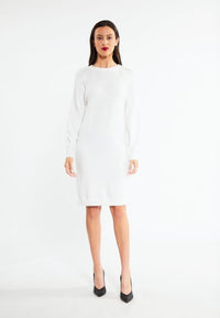 B-WARE FAINA DAMEN STRICKKLEID GR.XL/XXL FARBE WEISS