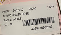 B-WARE MYMO DAMEN HOSE Gr.M Farbe Weiss