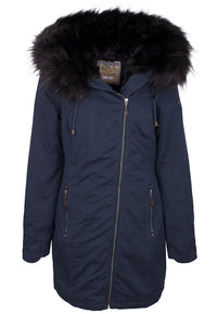 B-WARE DREIMASTER DAMEN MANTEL Farbe Marine Gr.XS