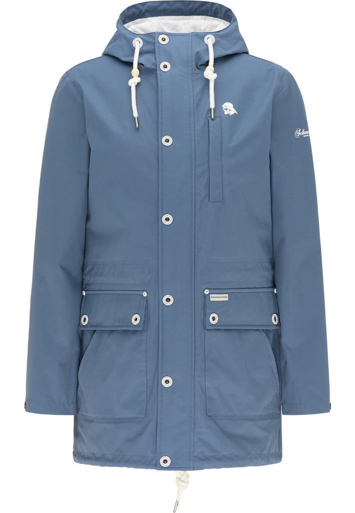 B-WARE SCHMUDDELWEDDA HERREN PARKA Gr.M Farbe Graublau
