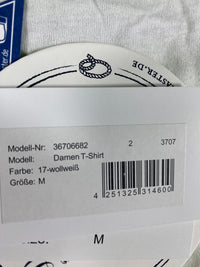 B-WARE DREIMASTER DAMEN T-SHIRT Gr. M Farbe Wollweiss