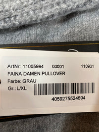B-WARE FAINA DAMEN PULLOVER Gr. L/XL Farbe Grau