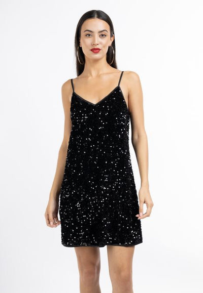 B-WARE FAINA DAMEN KLEID GR.L FARBE SCHWARZ