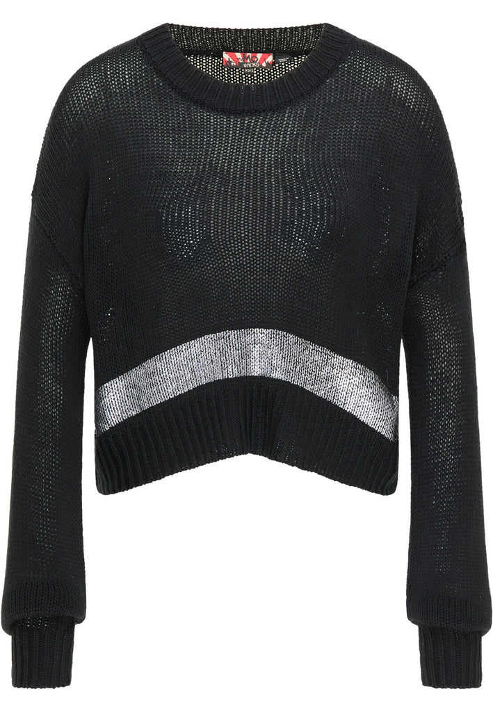 B-WARE MYMO ROCKS DAMEN SWEATSHIRT Gr. M/L Farbe Schwarz