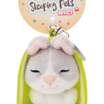 NICI GREEN  Schlüsselanhänger Sleeping Pets grauer Hase