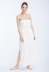 B-WARE DREIMASTER DAMEN MAXIKLEID Gr. L FARBE WOLLWEISS