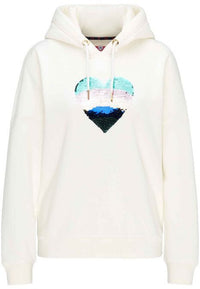 B-WARE MYMO DAMEN KAPUZENPULLOVER GR.XS FARBE WEISS