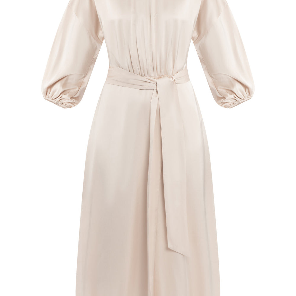 B-WARE DREIMASTER KLASSIK DAMEN KLEID Gr.XL Farbe Beigerosa