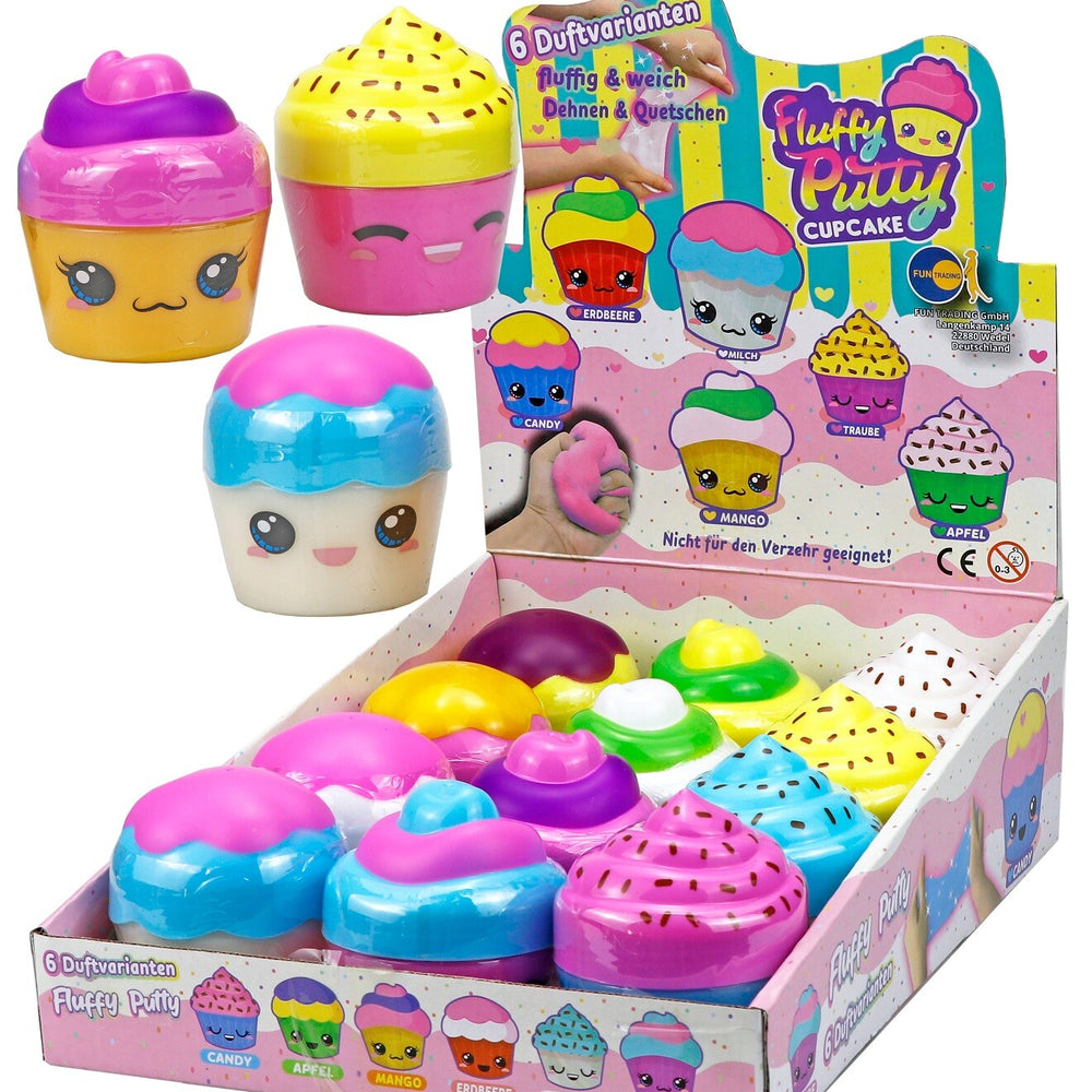 1 Fluffy Putty - Cupcake - luffiger Knetspaß in einer neuen Verpackung