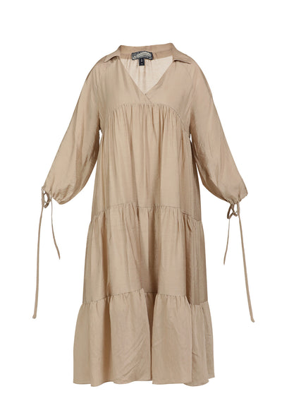 B-WARE DREIMASTER VINTAGE DAMEN KLEID GR.L FARBE HELLSAND