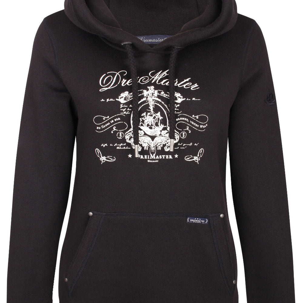 B-WARE DREIMASTER DAMEN HOODIE Gr. M Farbe Schwarz