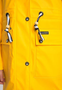 B-WARE - SCHMUDDELWEDDA Damen Mantel Gr.M Farbe:Sonnengelb Hellgrau Melange