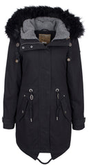 B-WARE DREIMASTER DAMEN PARKA Gr. L Farbe Schwarz