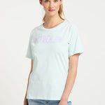B-WARE PETROL INDUSTRIES DAMEN T-SHIRT Gr.L FARBE SOOTHING SEA