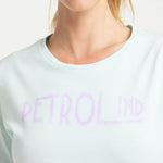 B-WARE PETROL INDUSTRIES DAMEN T-SHIRT Gr.L FARBE SOOTHING SEA