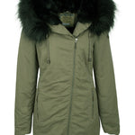 B-WARE DREIMASTER DAMEN MANTEL Gr. XS Farbe Oliv