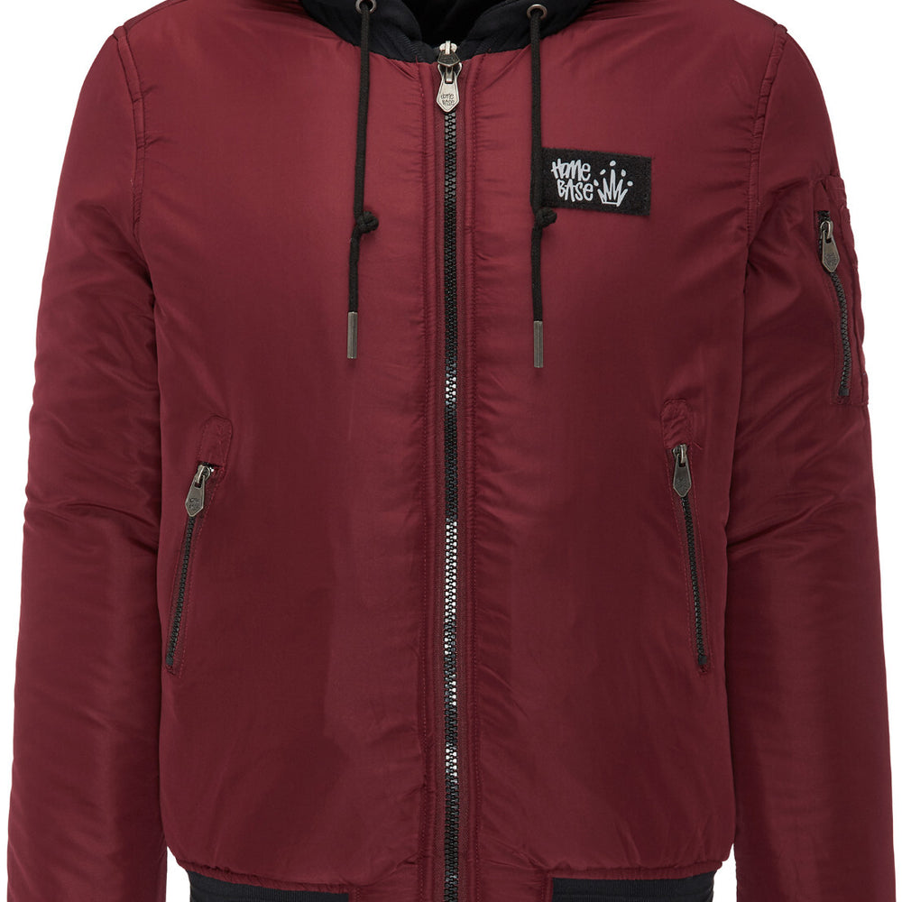 B-WARE HOMEBASE HERREN BLOUSON Gr.M Farbe Burgunder Outdoorjacke 2-in-1-Optik