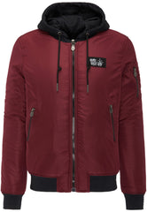 B-WARE HOMEBASE HERREN BLOUSON Gr.M Farbe Burgunder Outdoorjacke 2-in-1-Optik