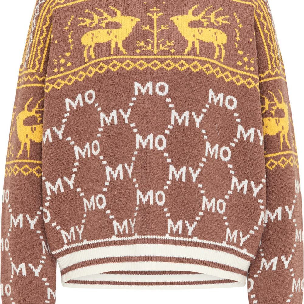 B-WARE MYMO DAMEN SWEATSHIRT Gr.XS/S Farbe Espresso Pullover