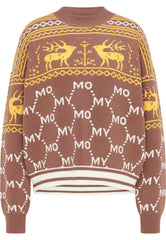 B-WARE MYMO DAMEN SWEATSHIRT Gr.XS/S Farbe Espresso Pullover