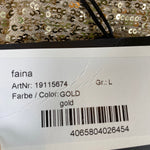 B-WARE FAINA DAMEN TOP Gr. L Farbe Gold