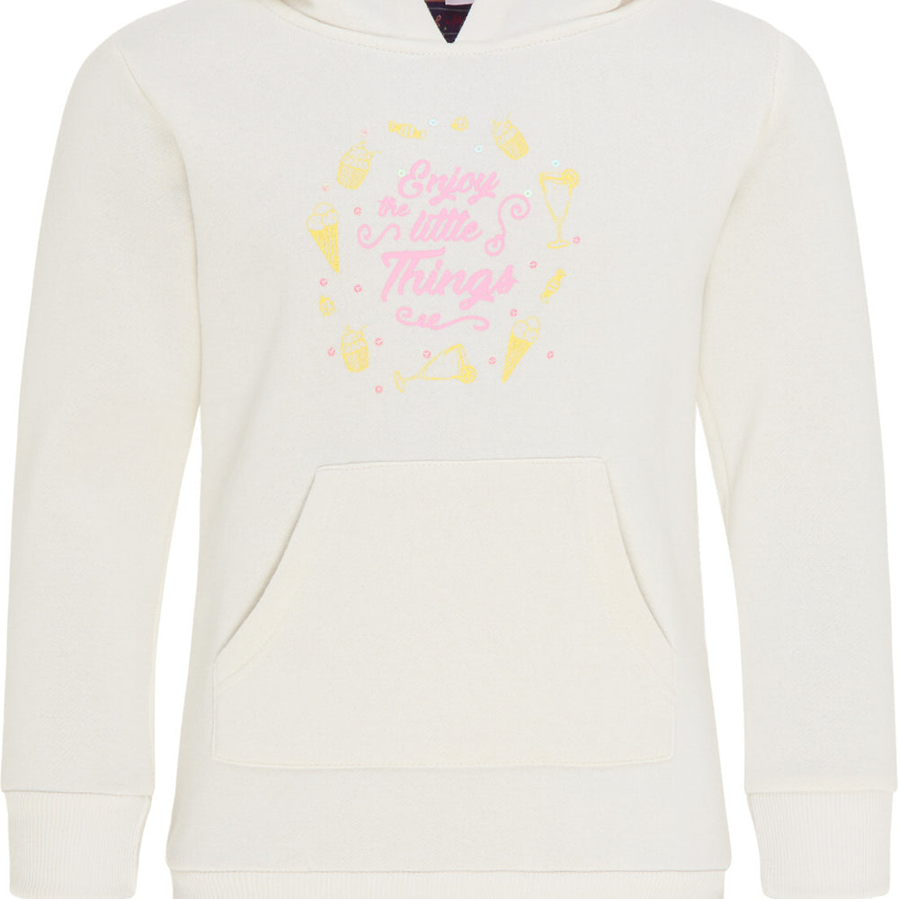 B-WARE MYMO KIDS MÄDCHEN KAPUZENPULLOVER Gr. 152/ 12y Farbe Wollweiss