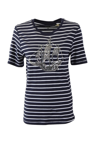B-WARE DREIMASTER MARITIM DAMEN T-SHIRT Gr.S Farbe WEISS GESTREIFT