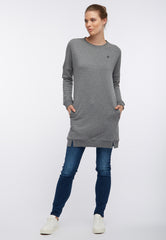 B-WARE DREIMASTER DAMEN KLEID Gr. XS Farbe Grau Melange