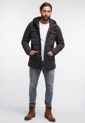 B-WARE DREIMASTER HERREN PARKA Gr. XXL Farbe Schwarz