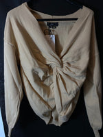 B-WARE FAINA DAMEN STRICKPULLOVER GR.XL/XXL FARBE BEIGE