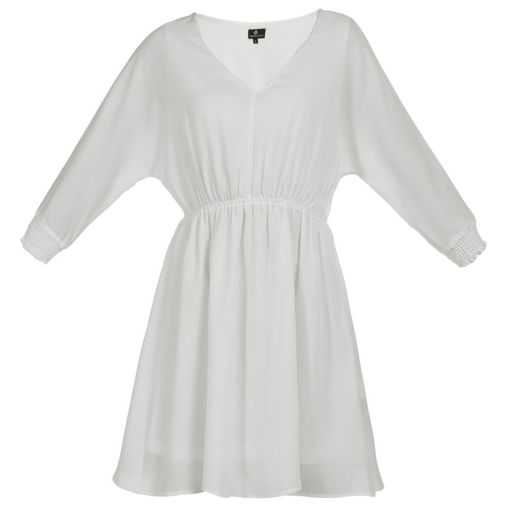 B-WARE DREIMASTER KLASSIK DAMEN KLEID Gr. XL Farbe Wollweiss