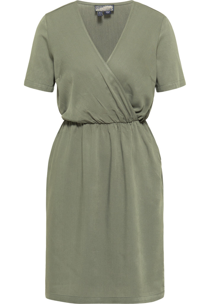 B-WARE DreiMaster Vintage Damen Kleid Gr. S Farbe Oliv
