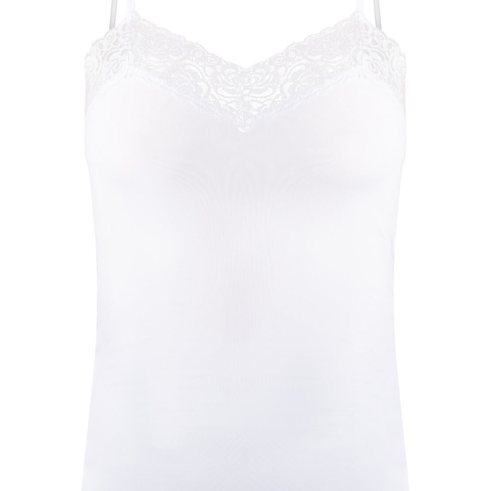 B-WARE DreiMaster Klassik Damen Top mit Spitze Gr. L Farbe Weiss