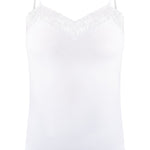 B-WARE DreiMaster Klassik Damen Top mit Spitze Gr. L Farbe Weiss