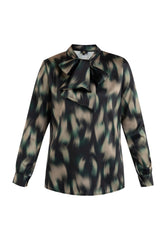 B-WARE DREIMASTER KLASSIK DAMEN LANGARMBLUSE Gr. L Farbe Schwarz Gold