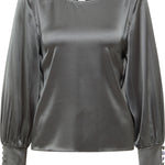 B-WARE FAINA DAMEN BLUSE Gr. S Farbe Grau