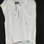 B-WARE DREIMASTER VINTAGE DAMEN BLUSE Gr.XL Farbe Wollweiss